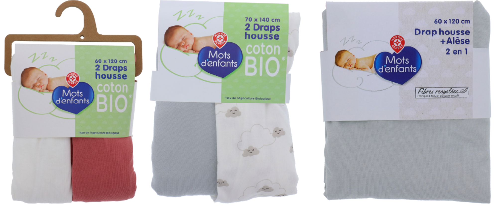 SUR LES PRODUITS PRÉSENTS EN MAGASIN DE LA GAMME DRAPS HOUSSE “MOTS D'ENFANTS”.