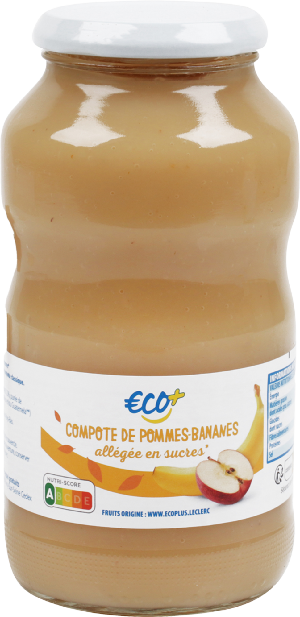 COMPOTE DE POMMES BANANES ALLÉGÉE EN SUCRES