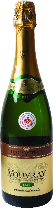A.O.P(1) VOUVRAY BRUT(2) LES CARACTÈRES