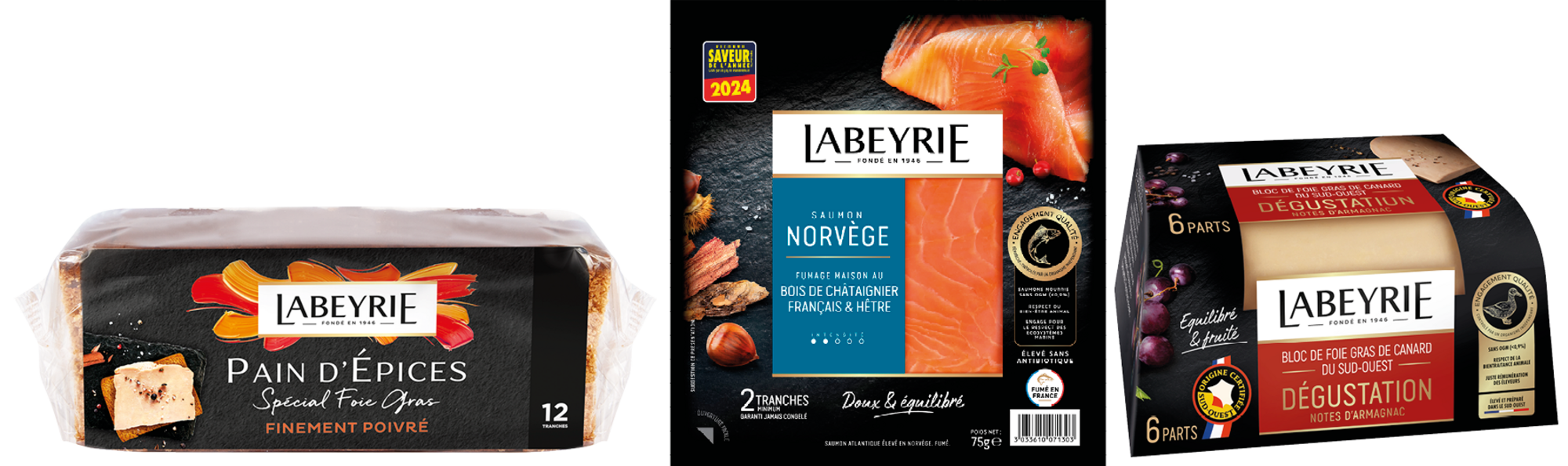 SUR LES PRODUITS PRÉSENTS EN MAGASIN DE LA GAMME LABEYRIE TRAITEUR DE LA MER (HORS OEUFS DE POISSONS), VOLAILLE, CHARCUTERIE LIBRE SERVICE ET ACCOMPAGNEMENT FOIE GRAS AU RAYONS FRAIS.