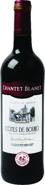 A.O.P(1) CÔTES DE BOURG(2) CHANTET BLANET