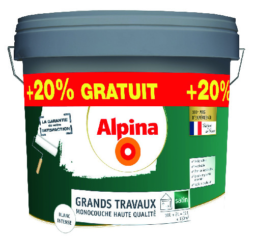 PEINTURE INTÉRIEURE MONOCOUCHE ACRYLIQUE GRANDS TRAVAUX