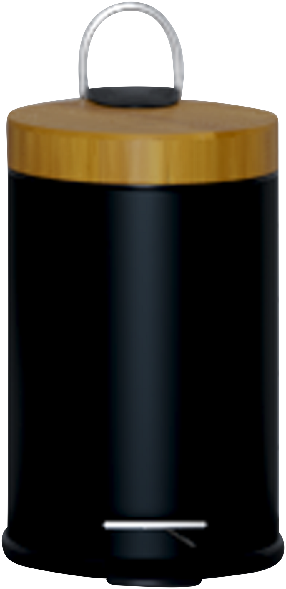 POUBELLE PÉDALE RONDE 20L MÉTAL NOIR