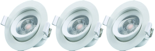 LOT DE 3 SPOTS LED ENCASTRABLES ORIENTABLES