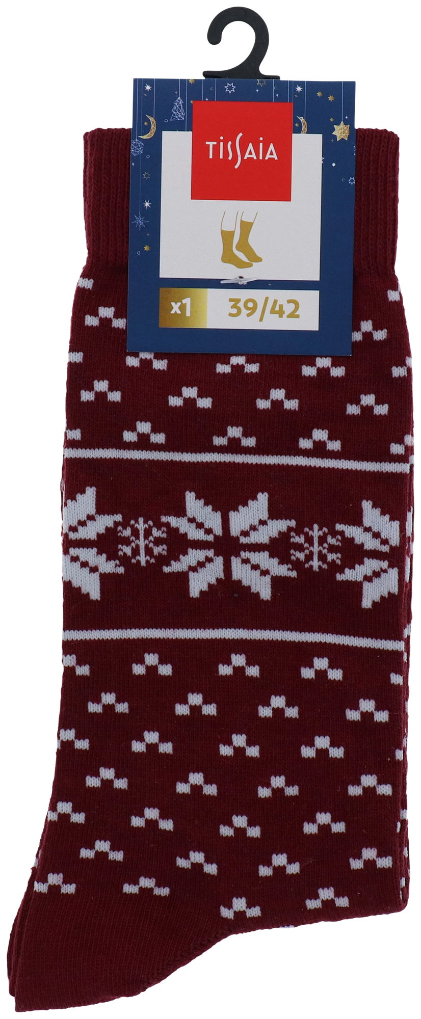 PAIRE DE CHAUSSETTES FANTAISIE NOEL HOMME OU FEMME
