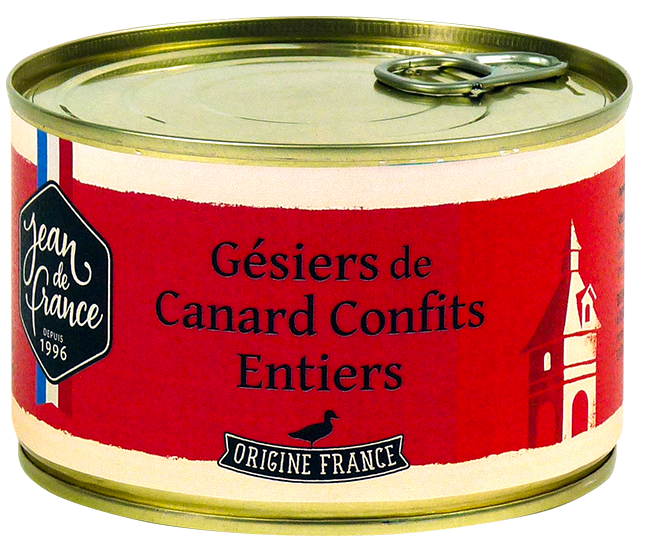 GÉSIERS DE CANARD CONFITS ENTIERS
