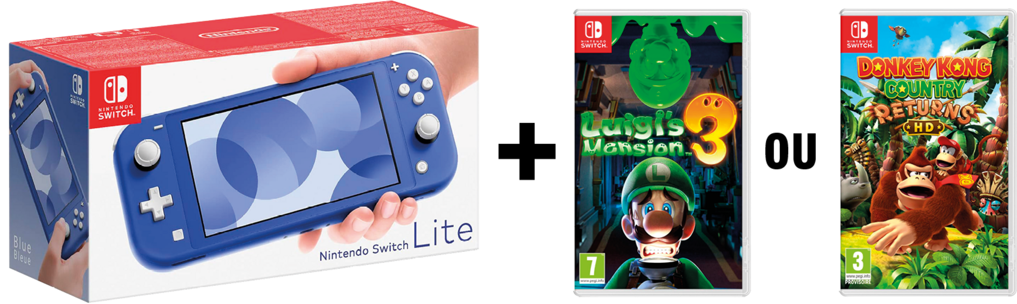CONSOLE SWITCH LITE + 1 JEU AU CHOIX