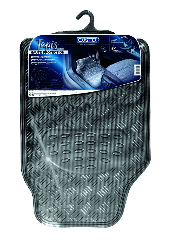 TAPIS UNIVERSELS PVC METALIC CARBONE