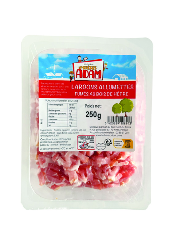 LARDONS ALLUMETTES FUMÉS AU BOIS DE HÊTRE