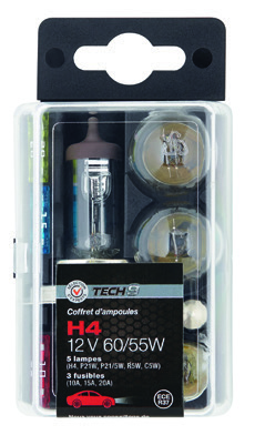 COFFRET D’AMPOULES H4 ET FUSIBLES 