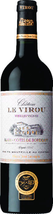 A.O.P(1) BLAYE CÔTES DE BORDEAUX(2) CHATEAU LE VIROU VIELLES VIGNES