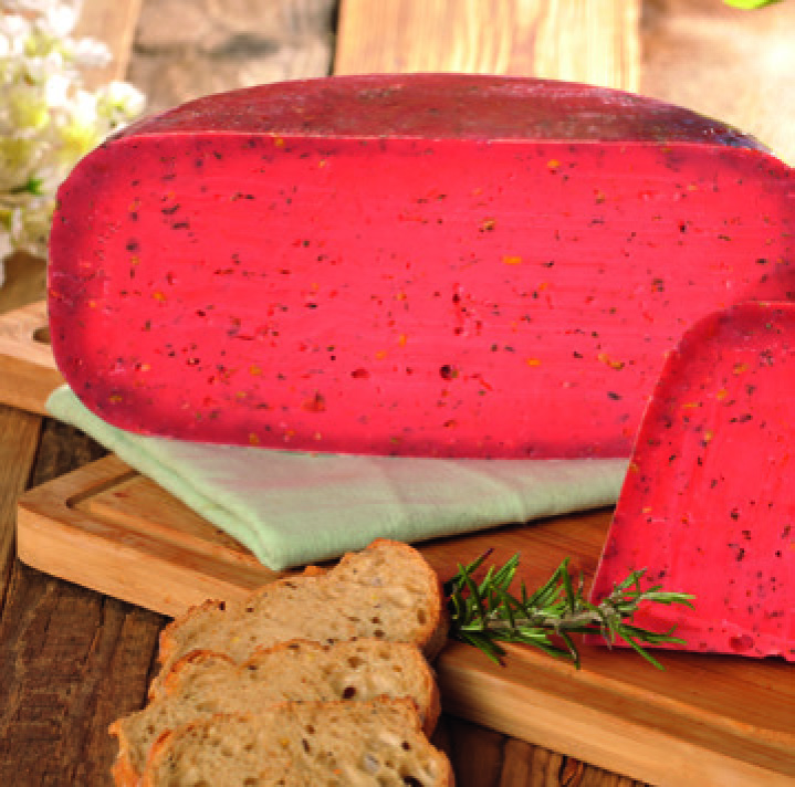 GOUDA AU PESTO ROUGE 30% MAT.GR.*