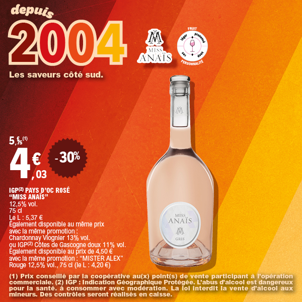 IGP(1) PAYS D’OC ROSÉ