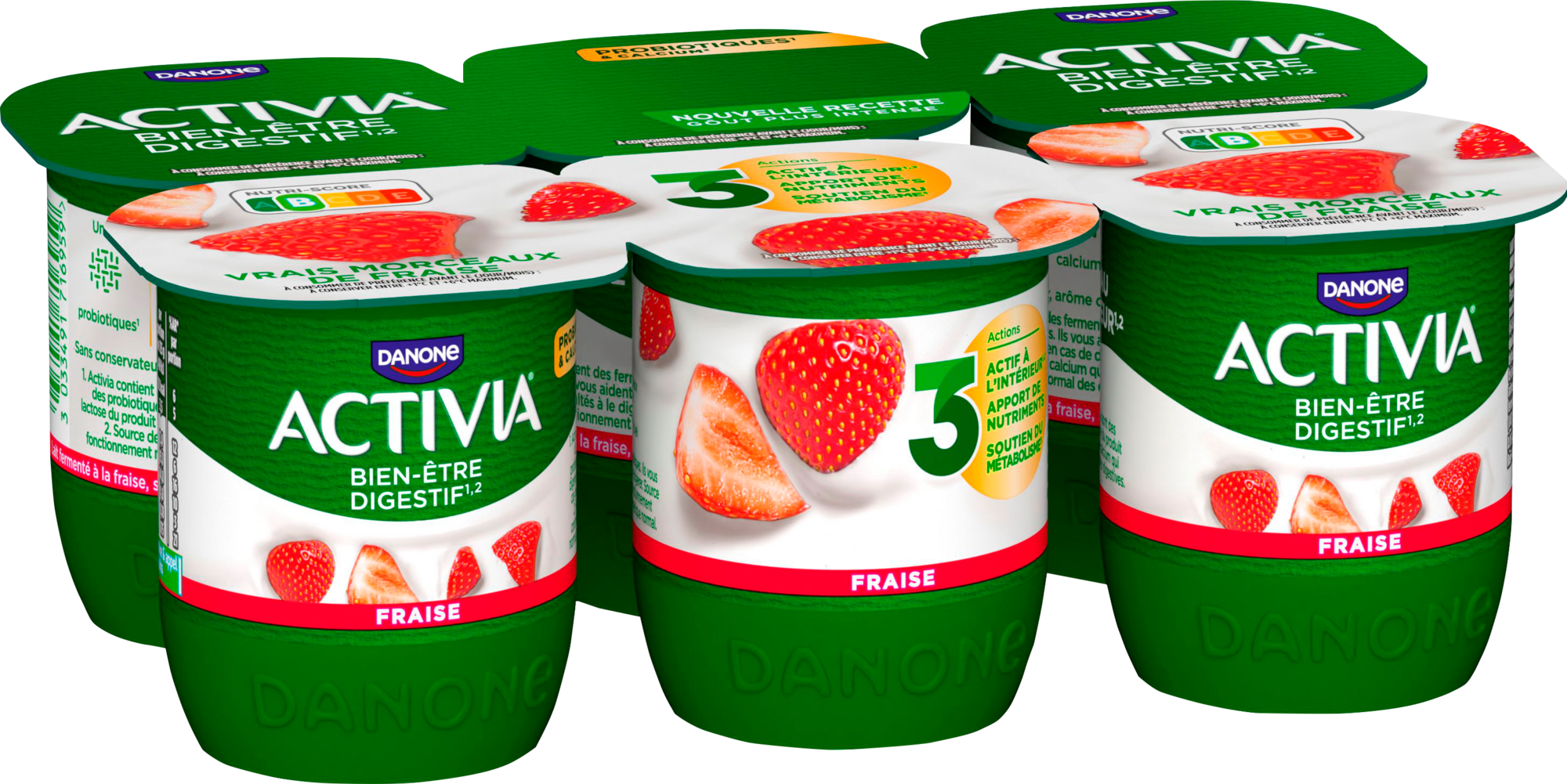 Activia Bien-être digestif Saveur Fraise