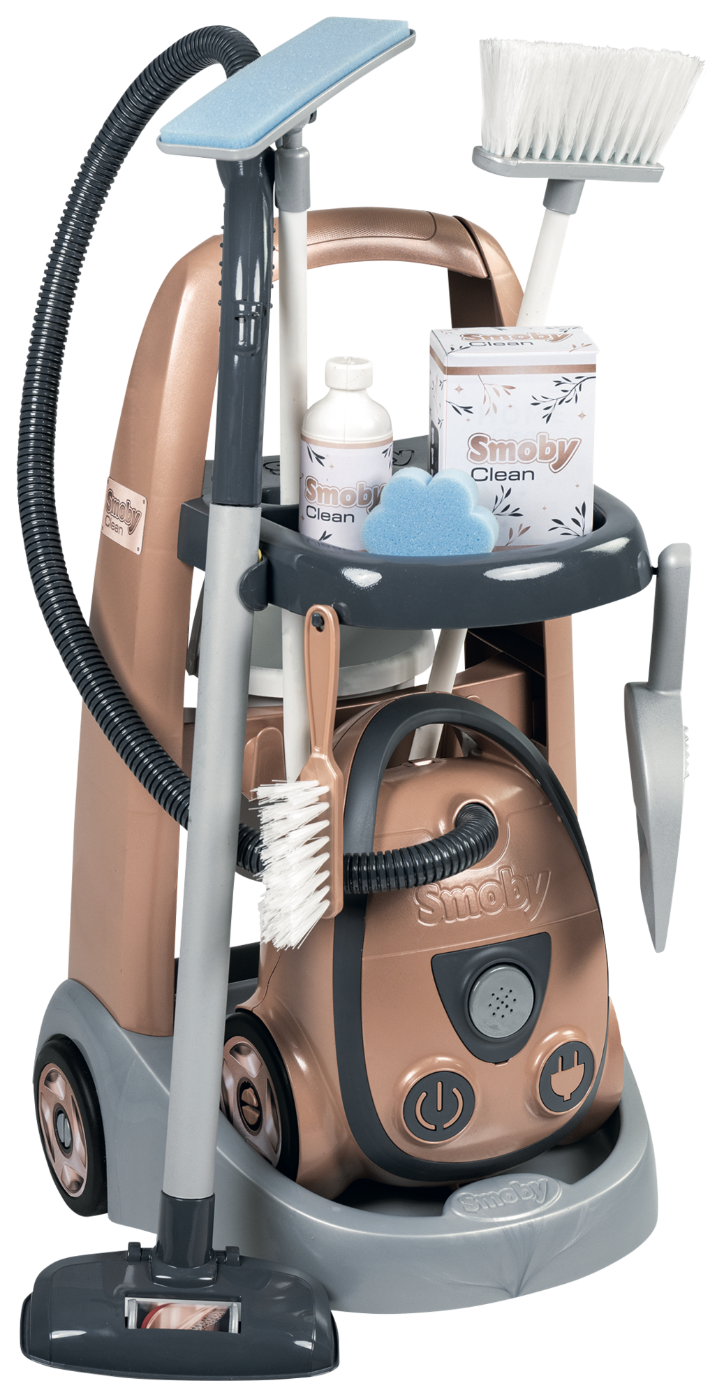 Chariot de ménage + aspirateur Rowenta 