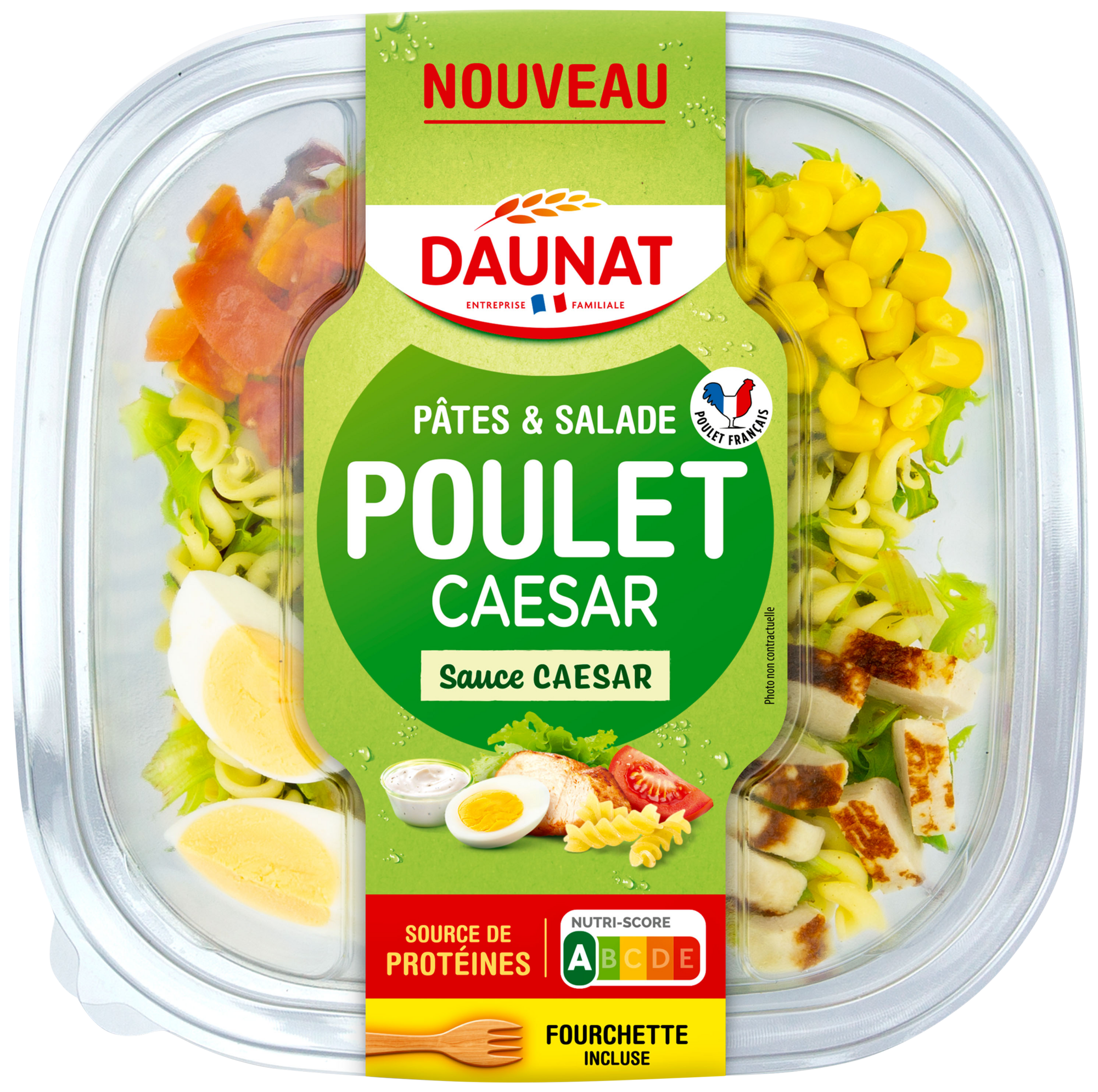 Pâtes & salade poulet Caesar