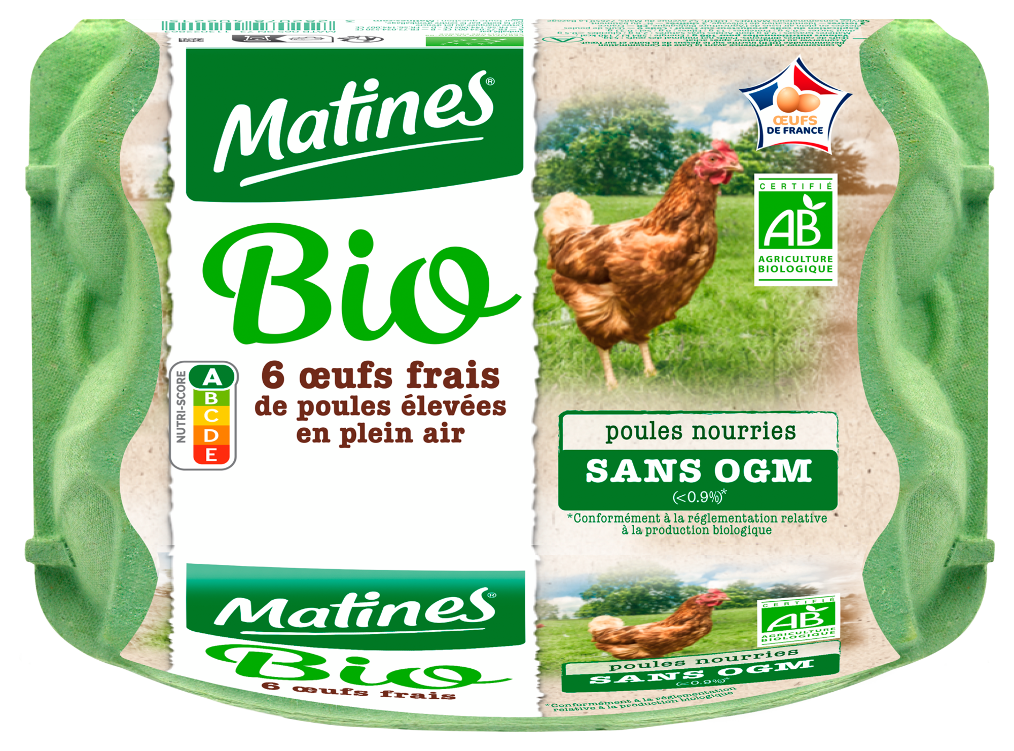 6 oeufs frais bio