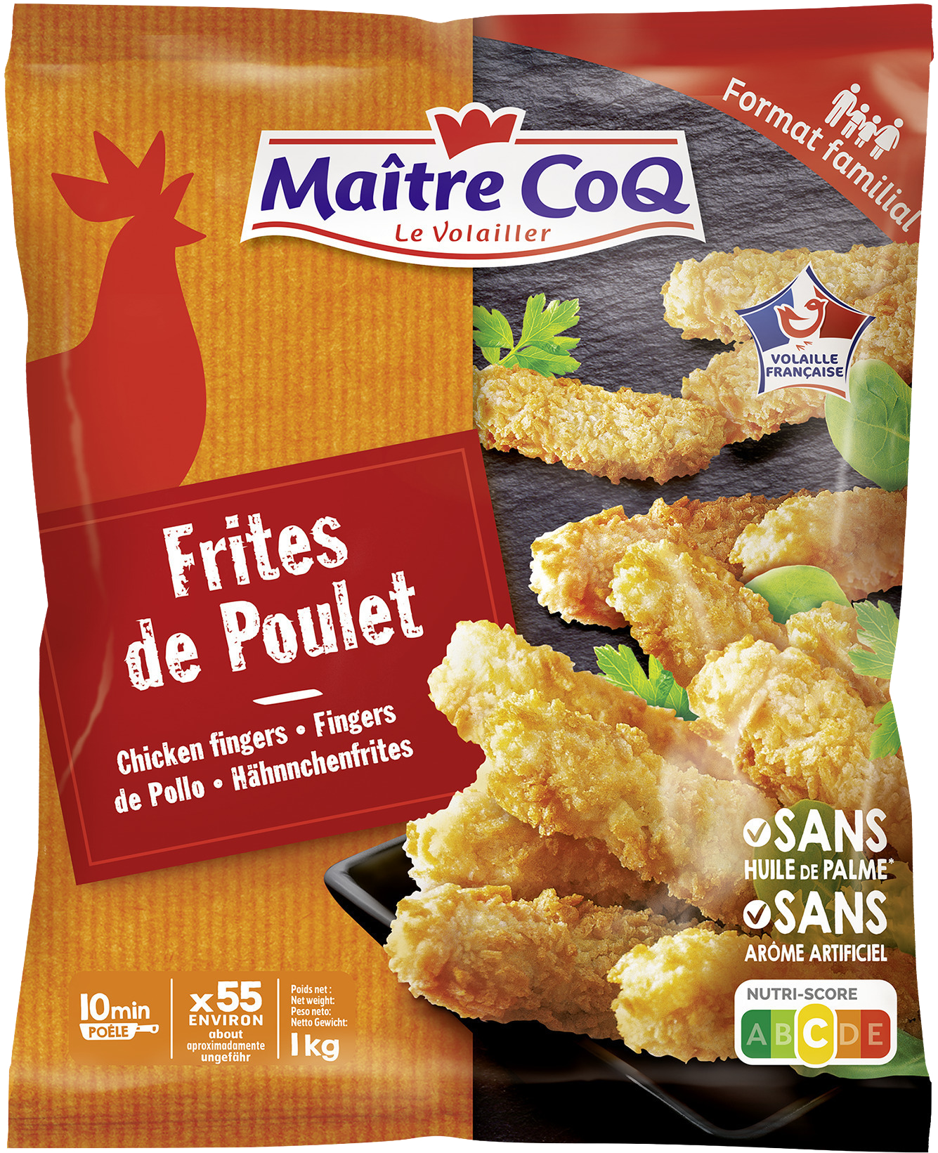 FRITES DE POULET SURGELÉES
FORMAT FAMILIAL
