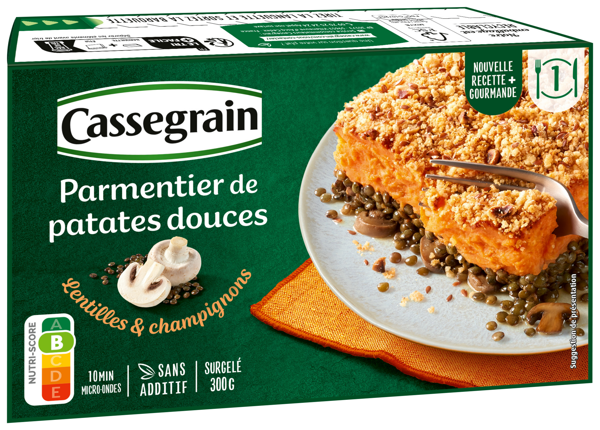 Parmentier de patates douces surgelé