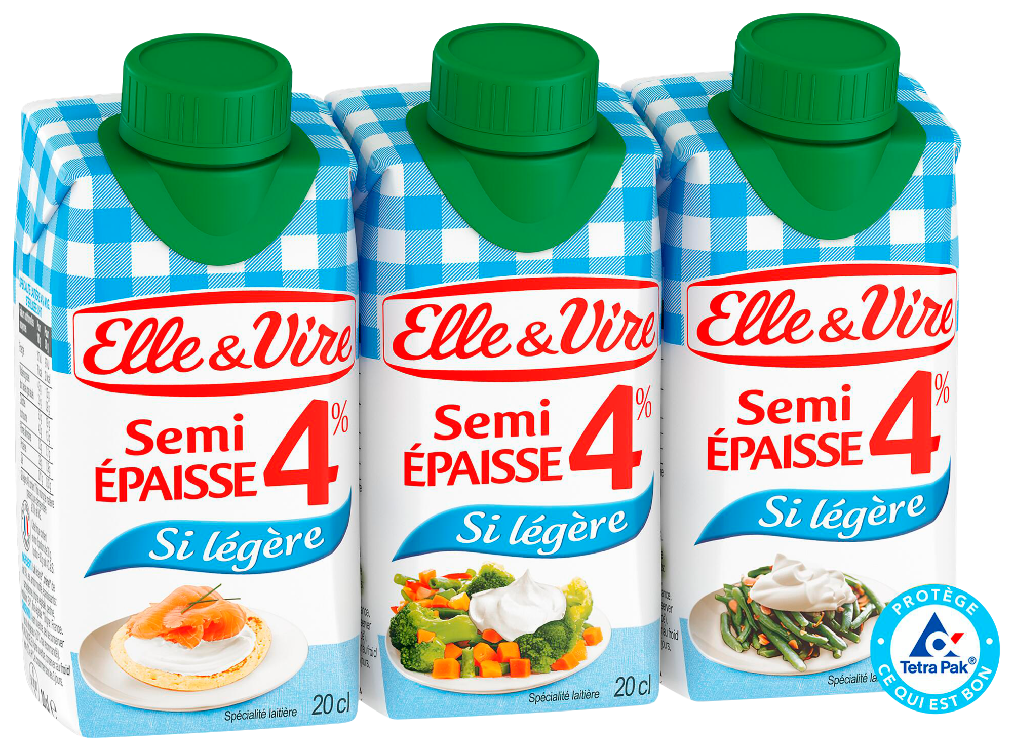 Crème semi-épaisse si légère 4% Mat. Gr.