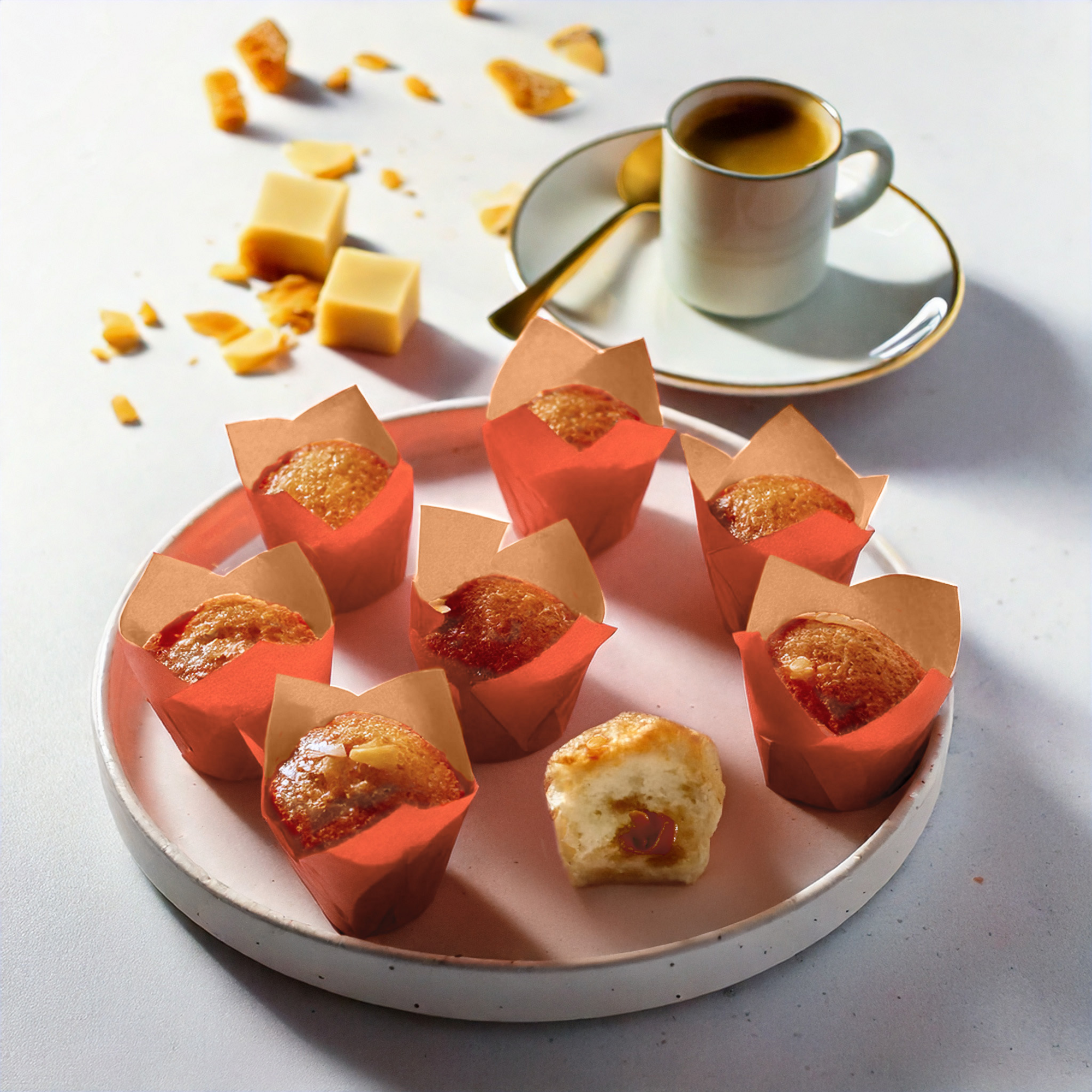 8 mini muffins caramel beurre salé + 4 offerts