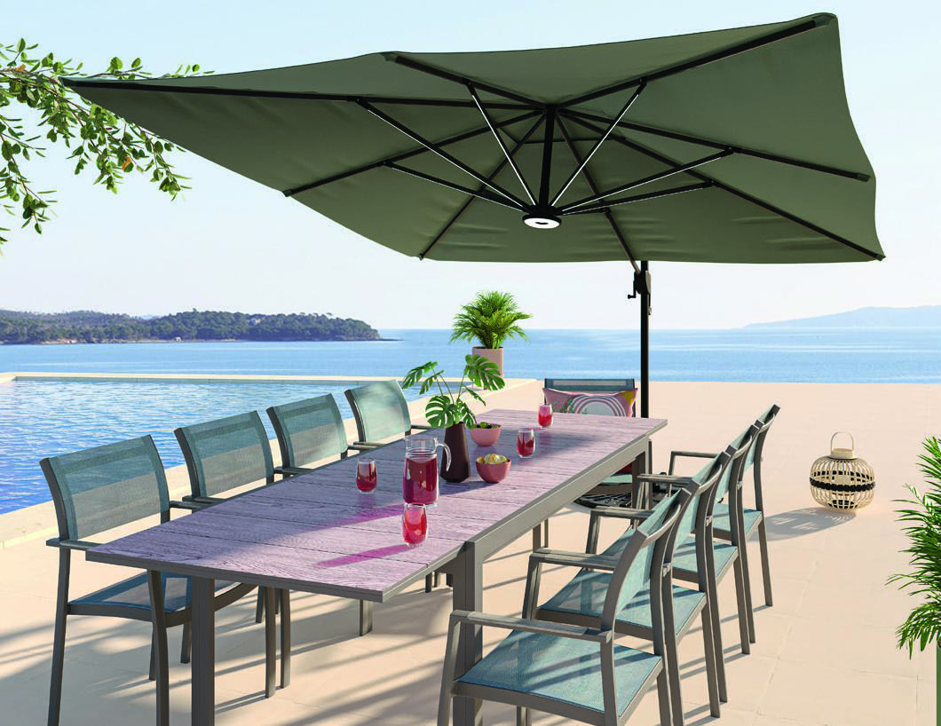 PARASOL SOLAIRE 3 X 3 M(1)(2)