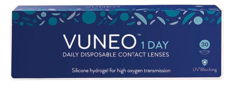 VUNEO 1 DAY 30 / BOÎTE DE 30 LENTILLES DE CONTACT JOURNALIÈRES SPHÉRIQUES EN SILICONE HYDROGEL