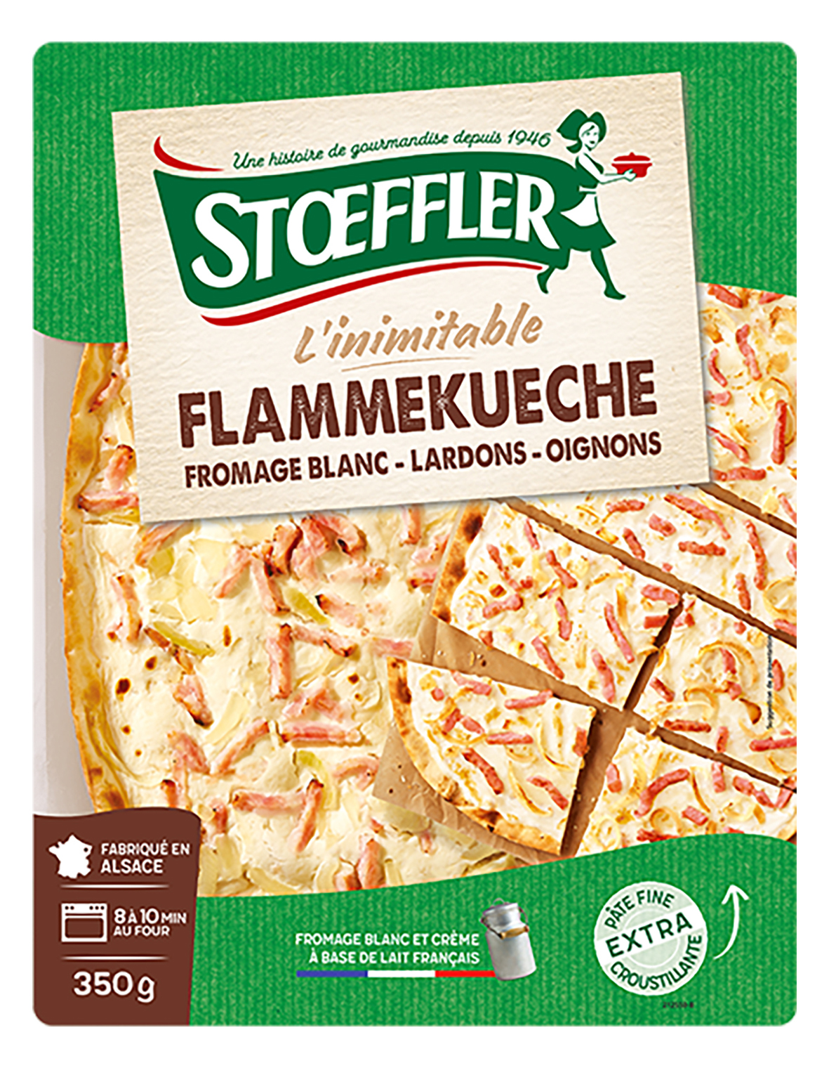 FLAMMEKUECHE LARDONS OIGNONS