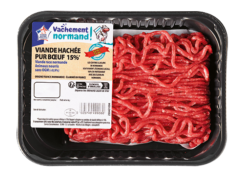 VIANDE HACHÉE PUR BŒUF 15% MAT. GR.