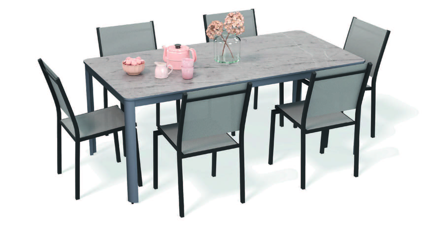 TABLE PLATEAU EFFET CÉRAMIQUE MARBRE