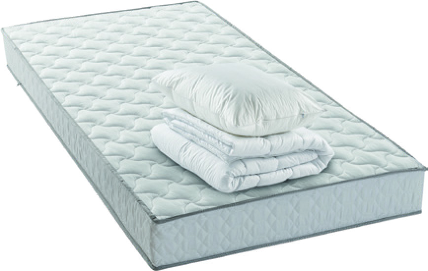 ENSEMBLE : MATELAS + OREILLER + COUETTE