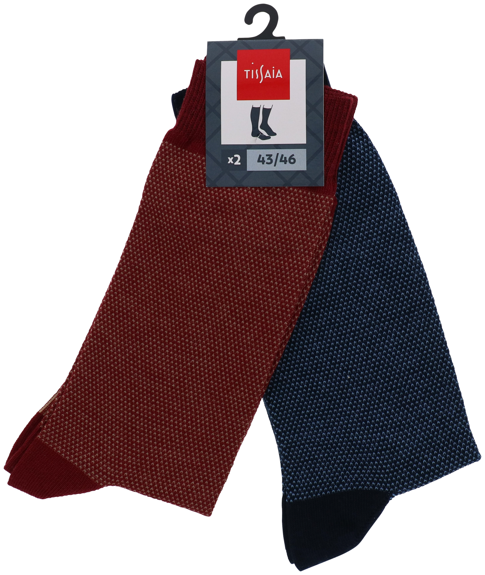 LOT DE 2 PAIRES DE CHAUSSETTES HOMME 