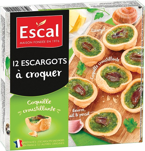 12 ESCARGOTS* À CROQUER 
BEURRE AIL ET PERSIL 
SURGELÉS
