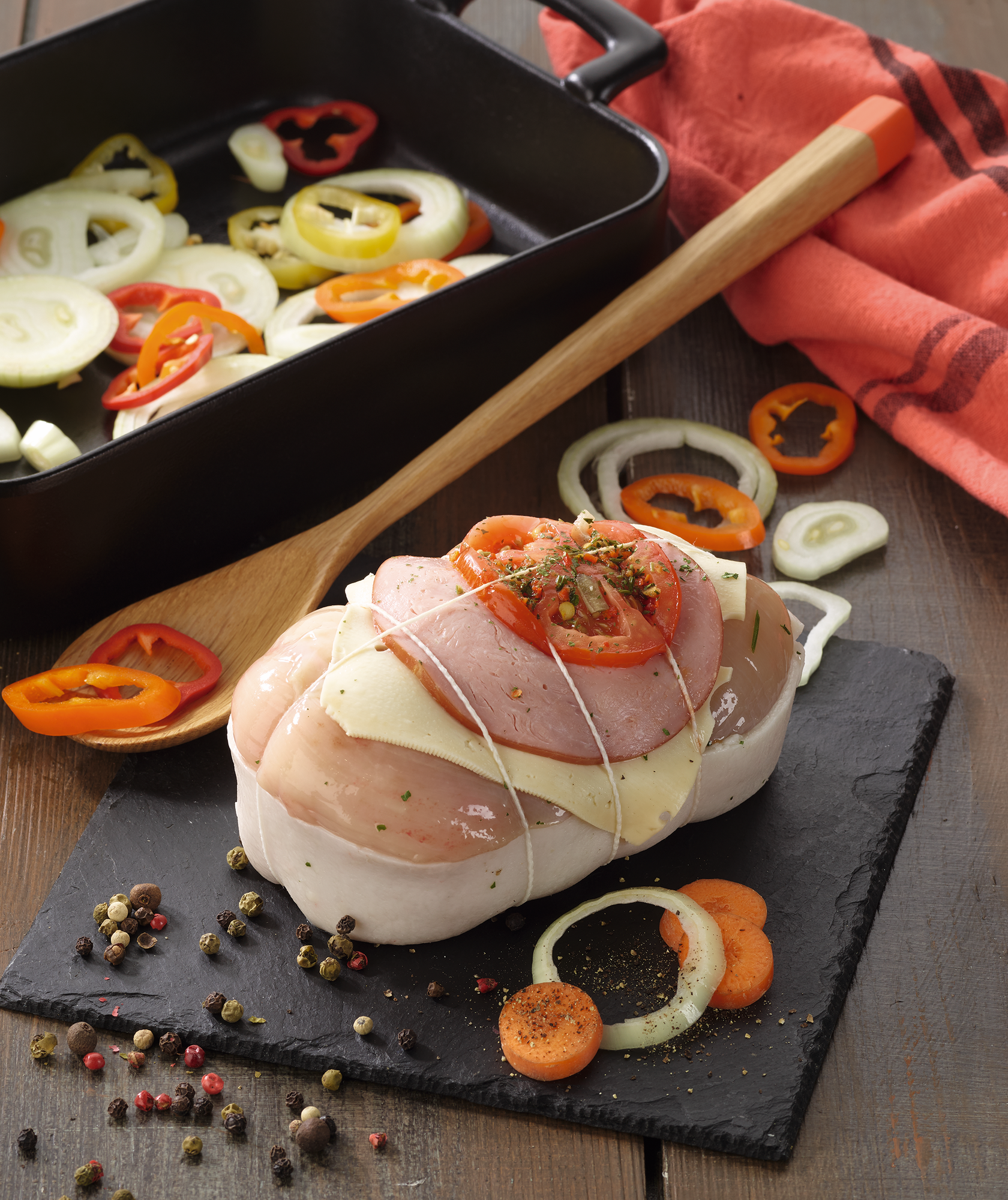 Rôti de poulet façon Orloff "MAITRE JACQUES" ou  Mini rôti de lapin façon Orloff  "LOEUL ET PIRIOT"