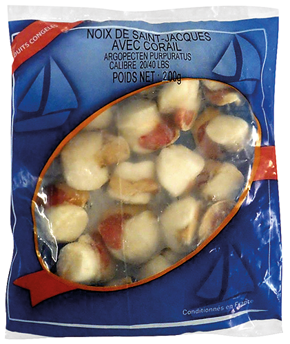 NOIX DE SAINT-JACQUES*** AVEC CORAIL 20/40 SURGELÉES