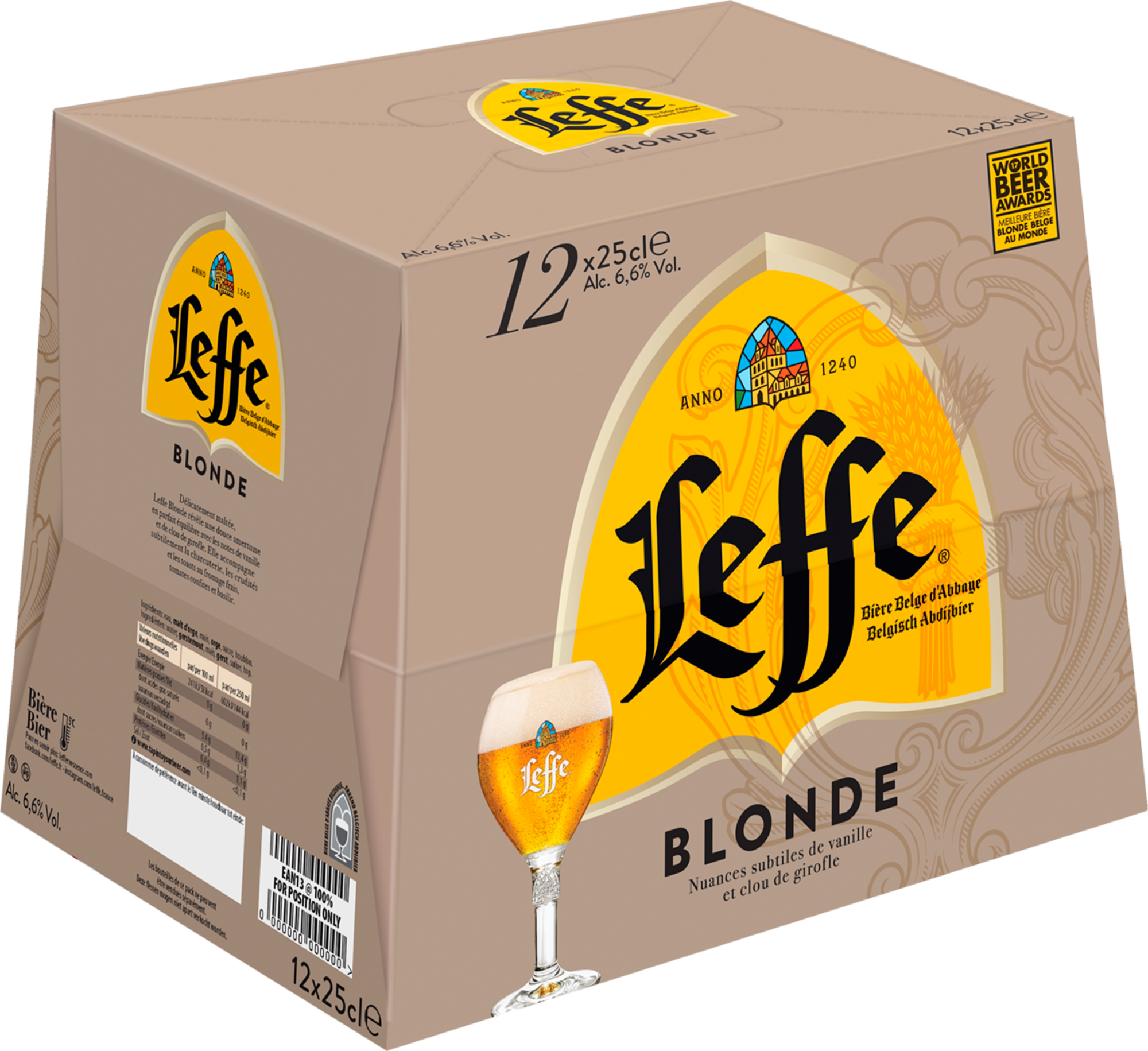 BIÈRE BLONDE BELGE D'ABBAYE