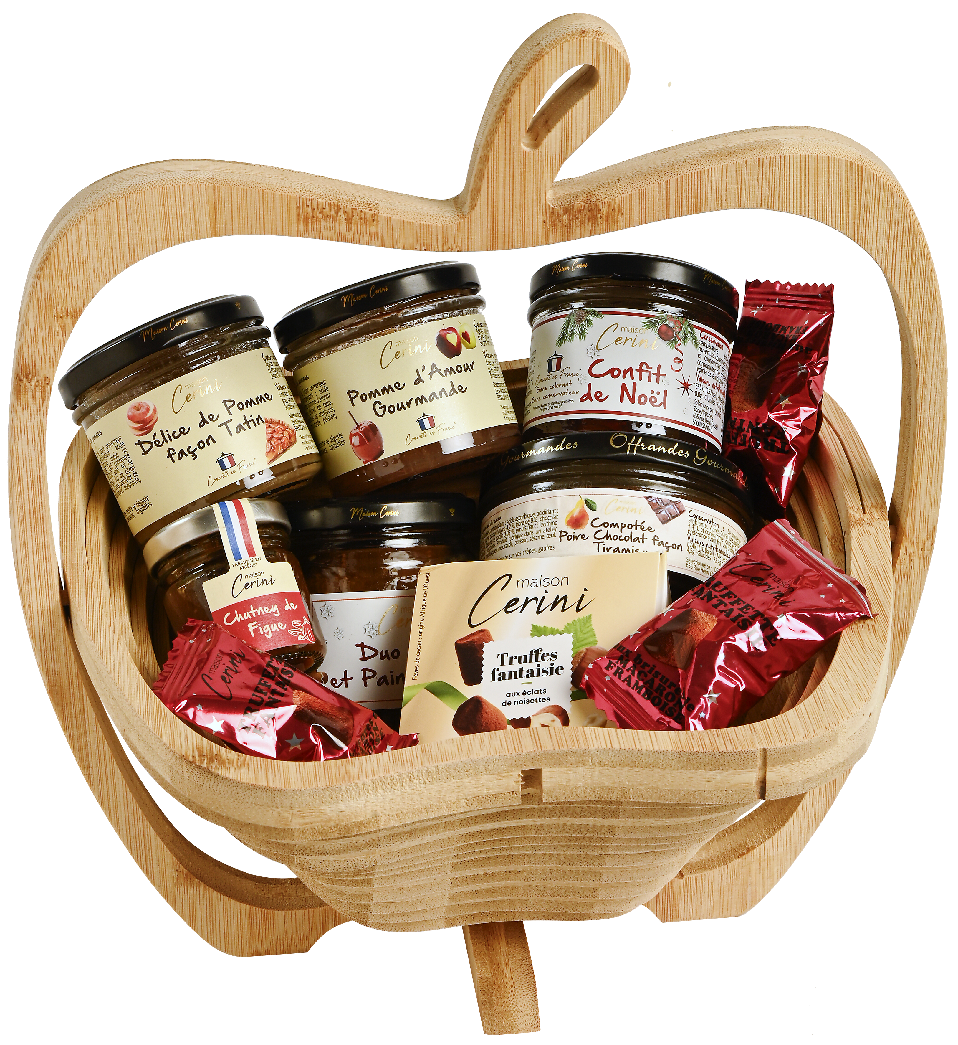 CORBEILLE POMME FESTIVE