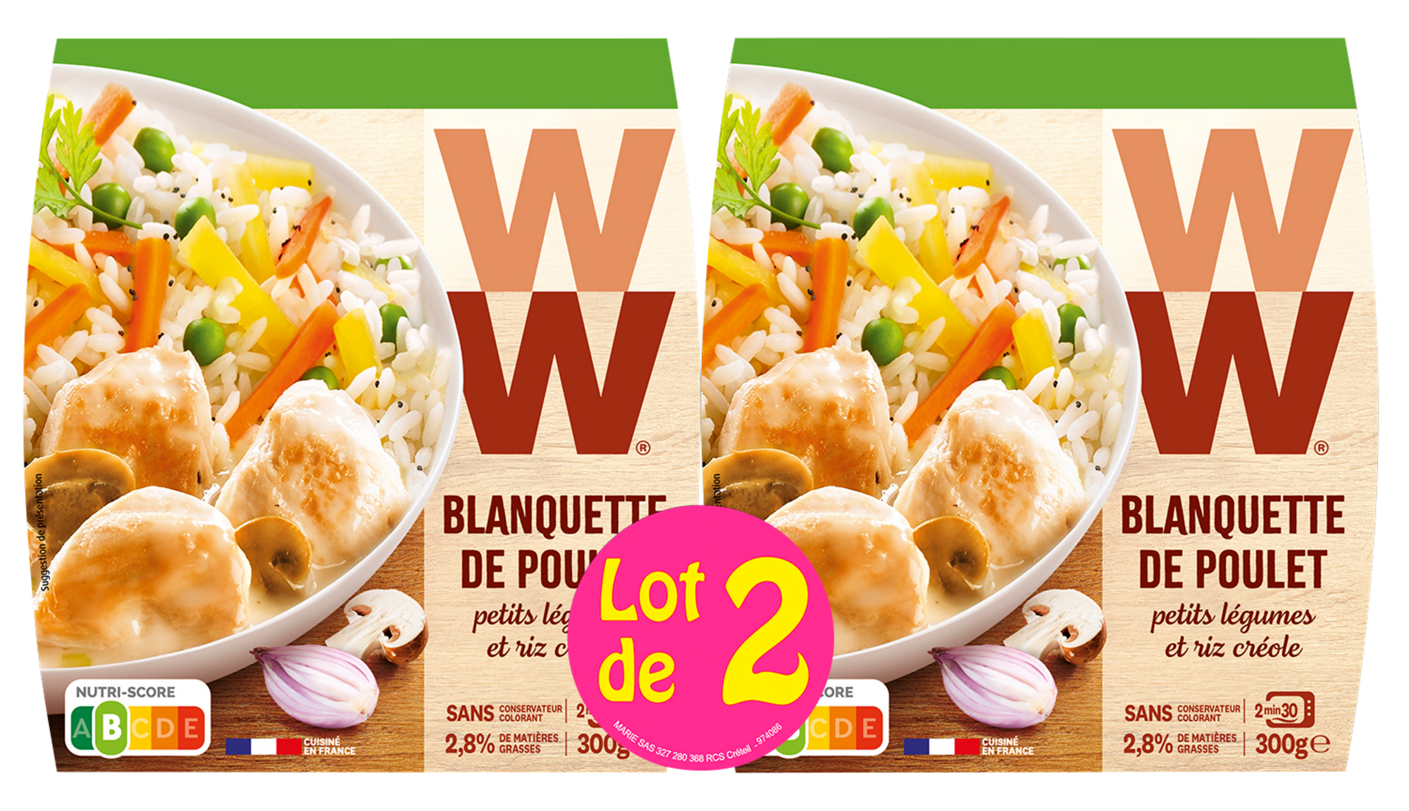 Lot de 2 Blanquettes de poulet