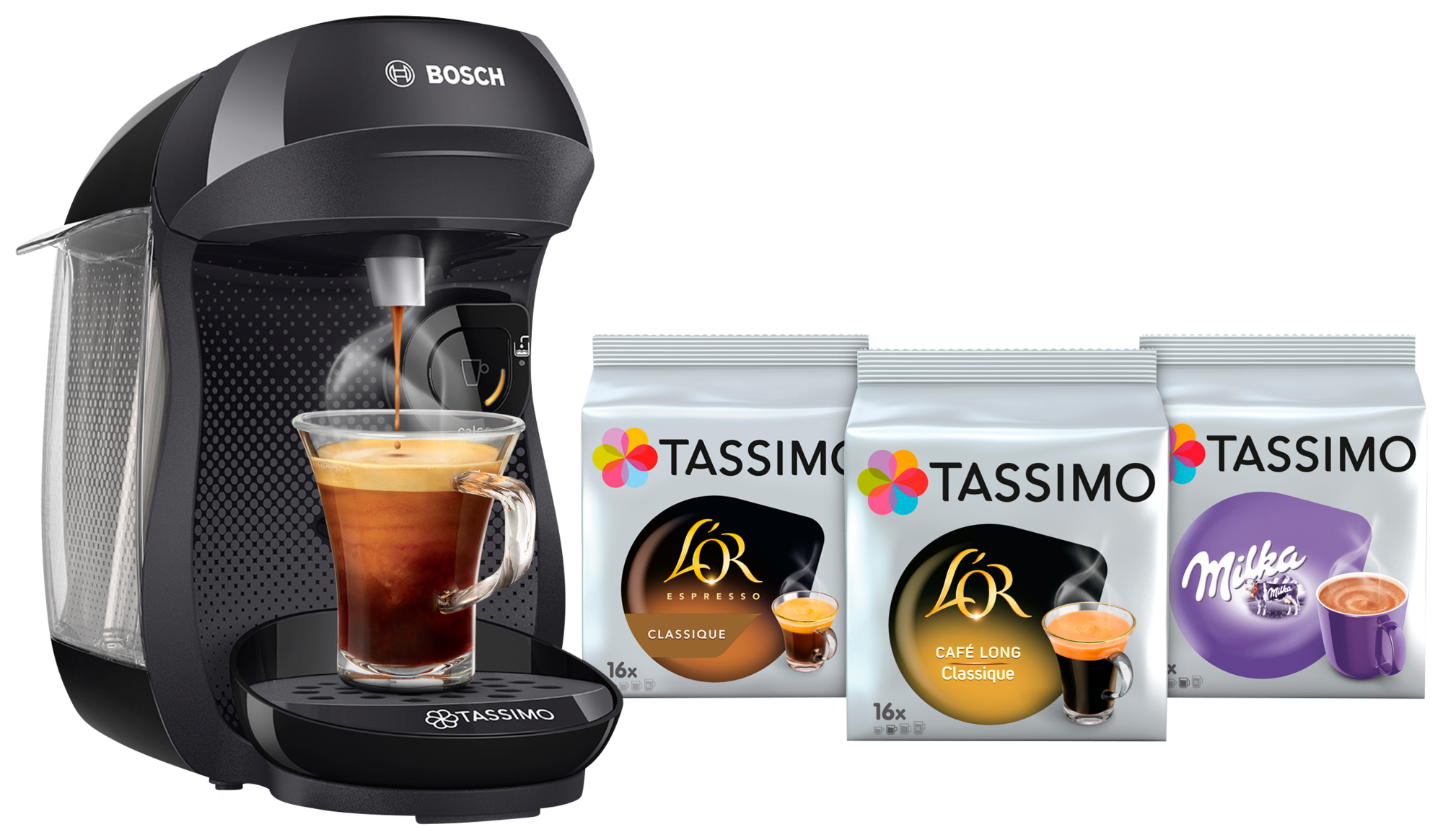 PACK MACHINE A DOSETTES TASSIMO + 40 DOSETTES