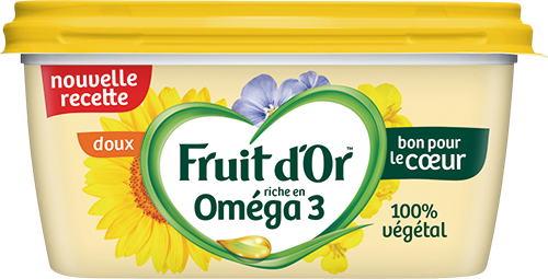 MARGARINE 100% VÉGÉTAL RICHE EN OMÉGA 3 DOUX