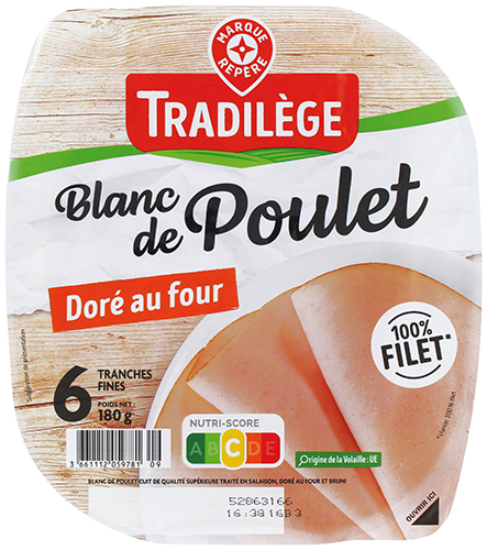 BLANC DE POULET QUALITÉ SUPÉRIEURE DORÉ AU FOUR