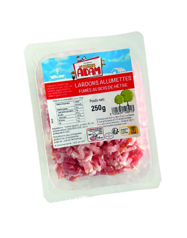 LARDONS ALLUMETTES FUMÉS AU SAPIN DES HAUTES-VOSGES 