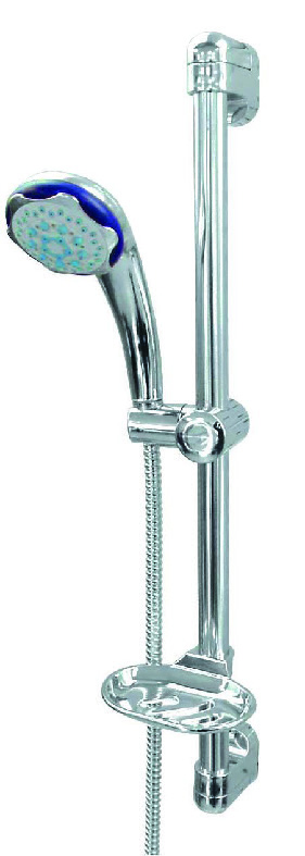 ENSEMBLE BARRE DE DOUCHE, FLEXIBLE + DOUCHETTE 5 JETS