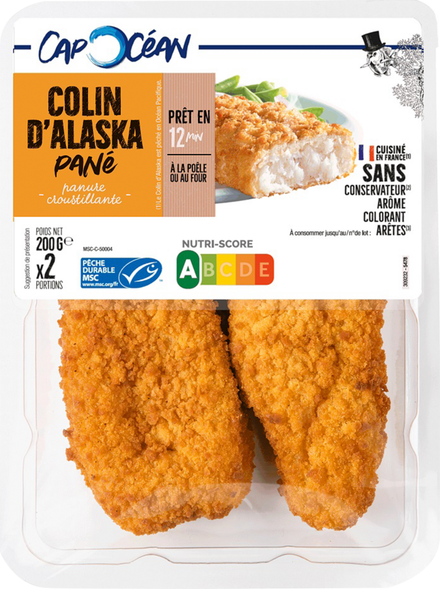 Colin d'Alaska pané MSC