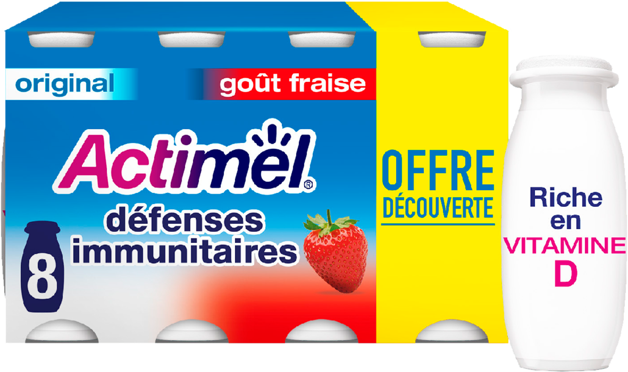 Yaourt à boire Goût Fraise Offre Découverte