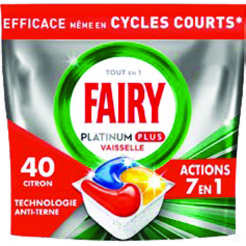 PRODUIT LAVE VAISSELLE PLATINUM PLUS, CITRON OU ORIGINAL, FAIRY