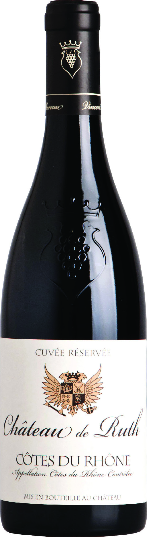 A.O.P(1) CÔTES DU RHÔNE(2) CHÂTEAU DE RUTH CUVÉE RÉSERVÉE