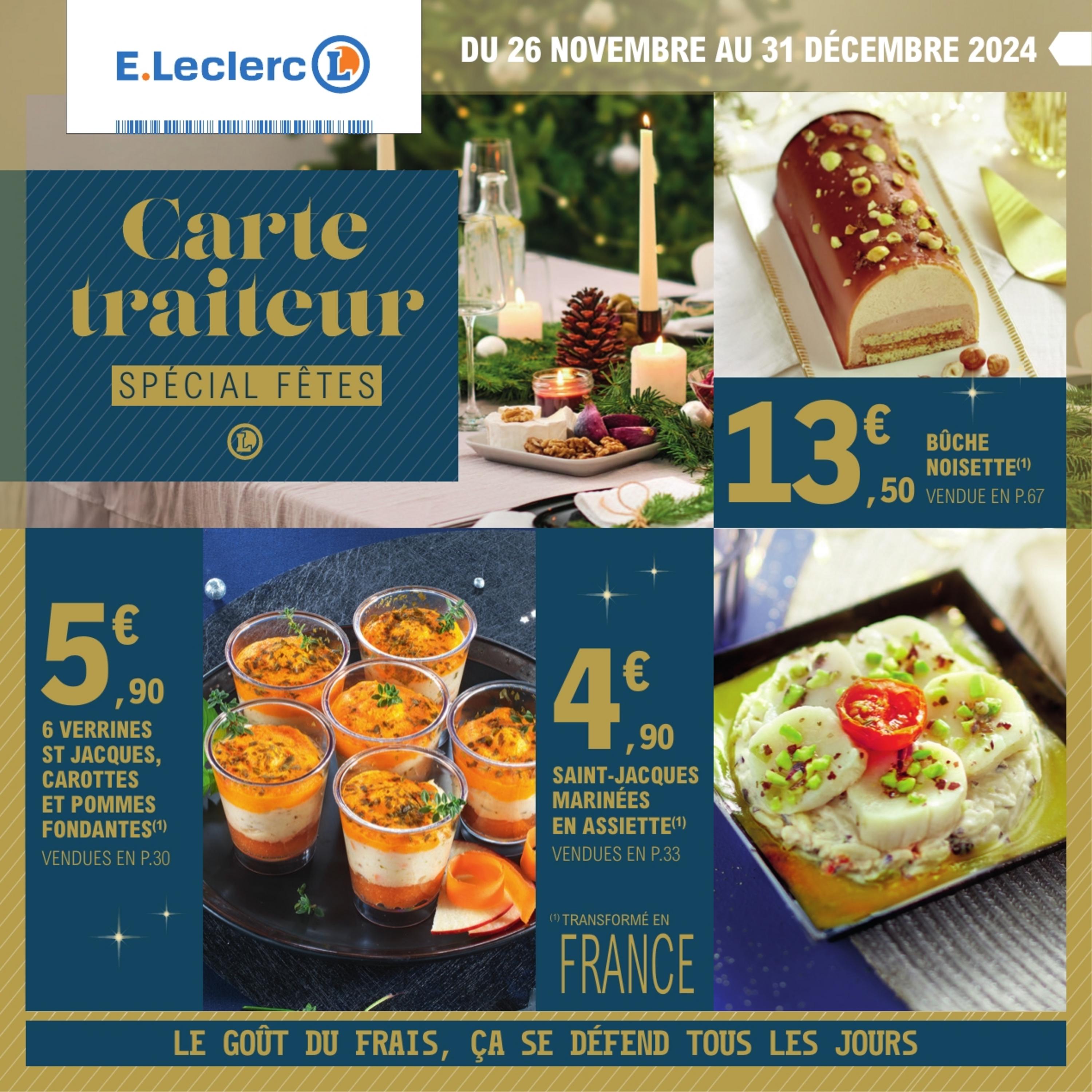 image du catalogue Carte traiteur festive - du 26 novembre au 31 décembre 2024