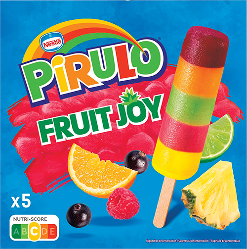 5 BÂTONNETS GLACÉS FRUIT PIRULO JOY