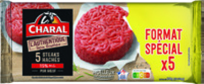 STEAK HACHÉ X5 L’AUTHENTIQUE 15% MAT. GR*